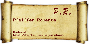 Pfeiffer Roberta névjegykártya